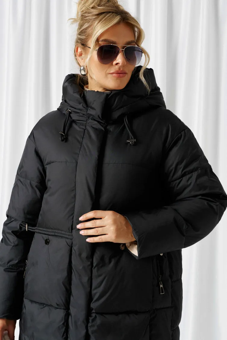 Coat Beautiful & Free #1019 chernyj