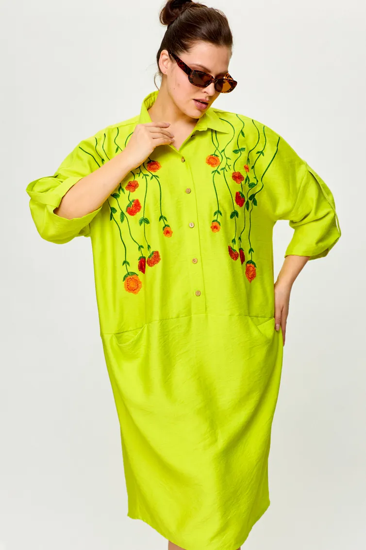 Sukienka SOVA #11181 limon