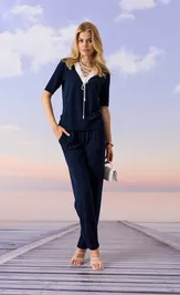 Spodnie Barbara Geratti S8377BG t. sinij
