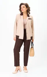 Garnitur Vilena-fashion 1144 bezh+shokolad