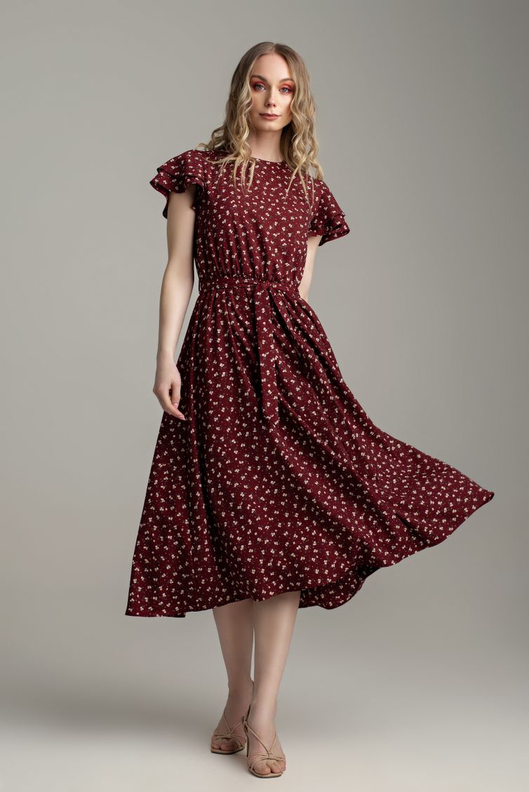 Dress MARIKA #421 bordo