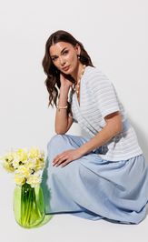 Платье Люше 4378 голубой