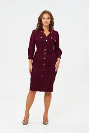 Sukienka VI ORO #VR-1144-4 marsala
