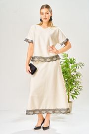 Костюм Ava fashion арт. М-196 молочный-шампанское