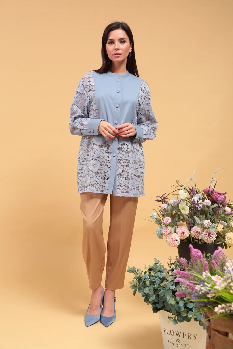 Bluzka SandyNA #130427 goluboj
