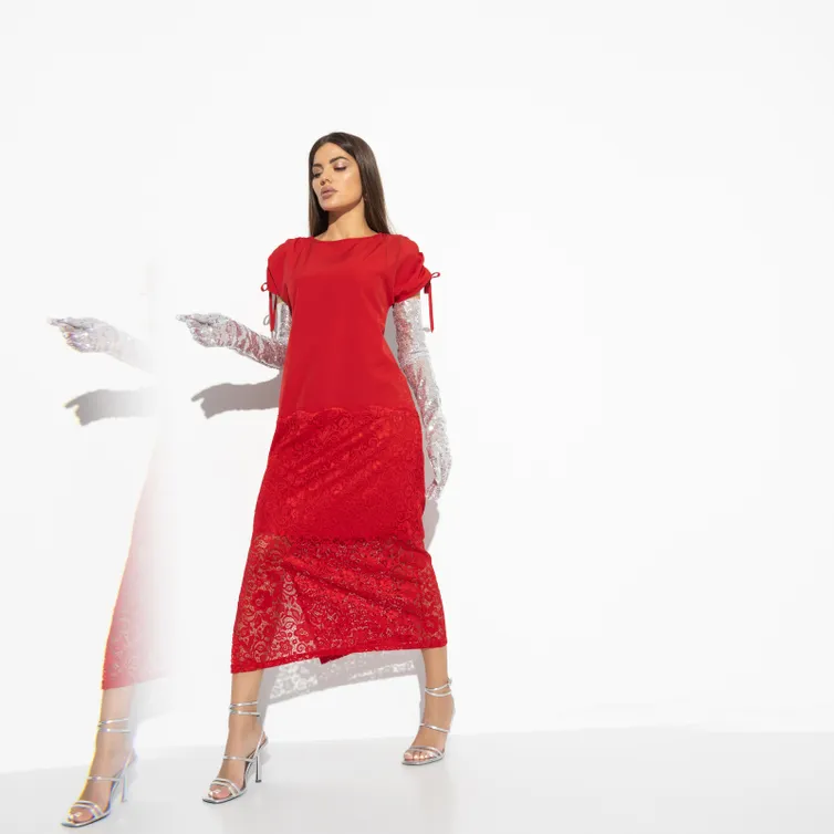 Sukienka CHARUTTI #Roskosh izyashhestva (passion red)