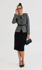 Костюм Galean Style 1014 А серый с черным