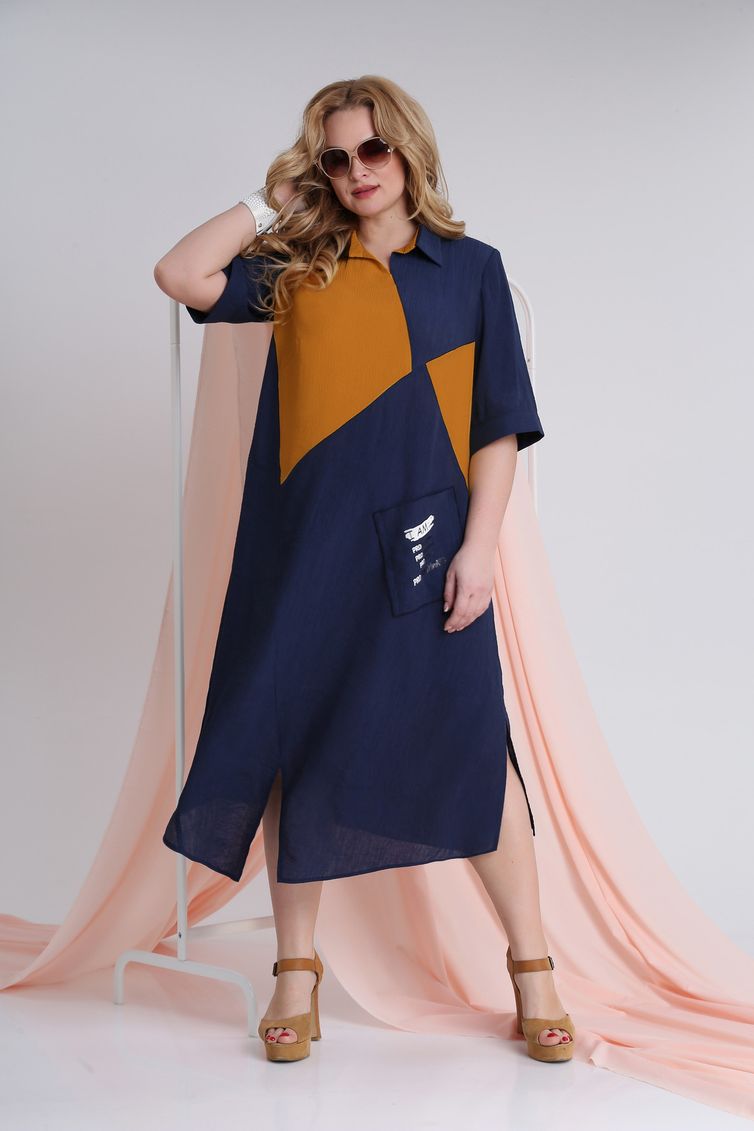 Dress Ivelta plus #1743 sin-oranzh