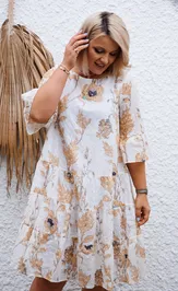 Dress Anastasia 1103 plate molochnyj (print cvety)