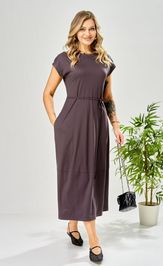 Платье Ava fashion М-199 баклажановый