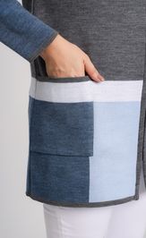 Кардиган BONADI 1933 серый-голубой