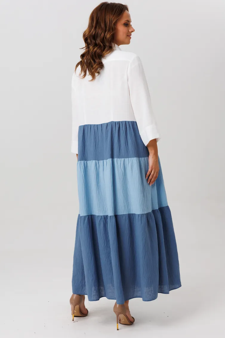 Dress Anastasia #1240.1 belyj/goluboj