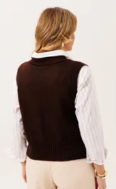 Waistcoat Romgil RV0505-ShE5 glubokij korichnevyj