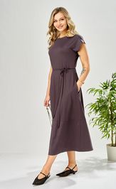 Платье Ava fashion М-199 баклажановый