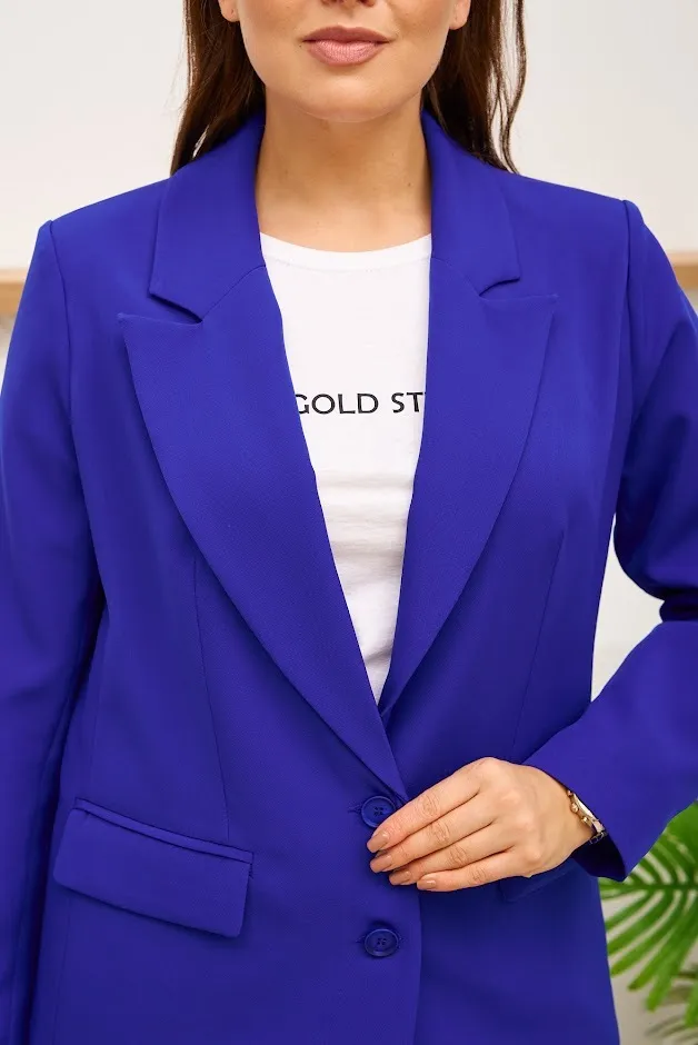 Жакет GoldStyle арт. 2545-1.1 васильковый = 2633.1 васильковый