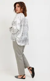 Блуза BegiModa 4142 круги на белом