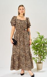 Sukienka Ava fashion M-197 leopardovyj