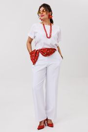 Trousers Anelli Laurel #1540.1 belyj den