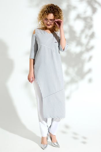 338 костюм синий узкая полоска