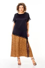 Платье Anastasia арт. 1368 золото/черничный