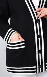 Кардиган BONADI 1884 черно-белый