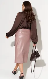 Юбка Alta Moda 1015-4 розовый тауп