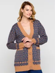Кардиган Newvay арт. 9232-91007 карамель/индиго