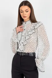 Blouse VIZAVI #744.1 cherno-belyj gorox