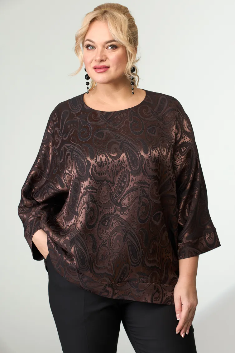 Блузка Angelina & Company арт. 637/4 шоколад
