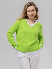 Джемпер Romgil арт. РВ0157-ХЛ2 салатовый, белый