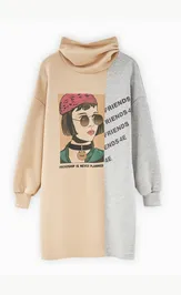 Платья Bell Bimbo 222108 бежевый/серый меланж
