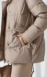 Coat Beautiful & Free 1018 seryj