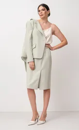 Юбка FASHION CENTRE Пш-4136 эвкалипт