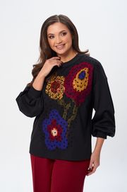 Джемпер GIZART арт. 15345 син бордо желт