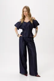 Trousers Pirs #6419 temno-sinij