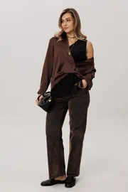 Blouse Anelli Laurel #1663 rubashka gorkij shokolad