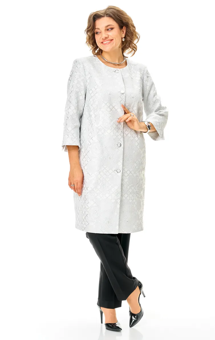 Żakiet BelElStyle #727-291 serebro