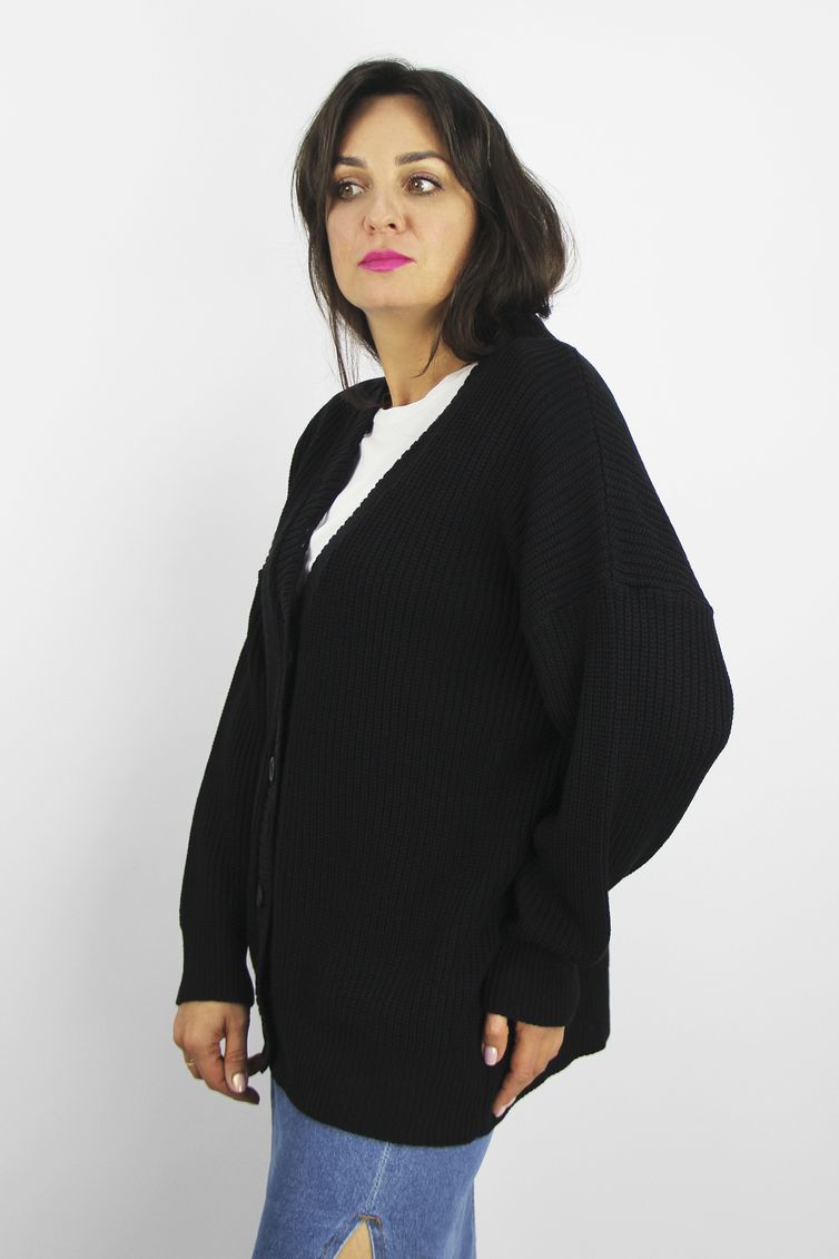 Кардиган Полесье арт. С2804-23 3С3228-Д43 глубокий черный 158