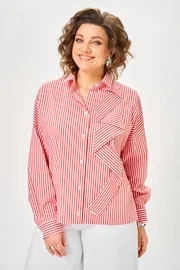 Bluzka Michel Chic #798 poloska krasnaya