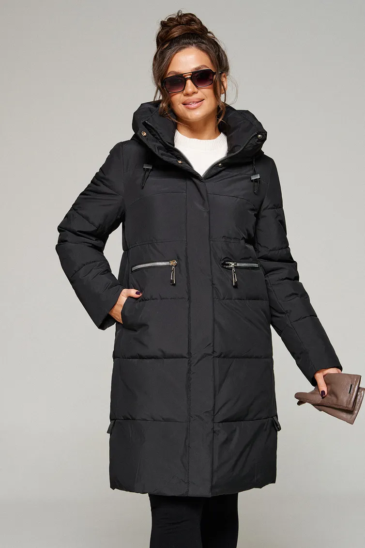 Coat Beautiful & Free #6297 chyornyj