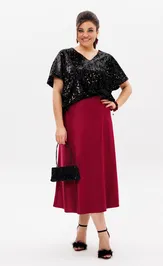 Юбка Anelli Laurel 1291 вишневая наливка