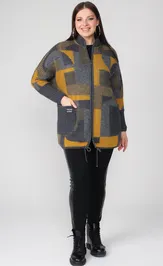 Cardigan BONADI 1865 gorchica