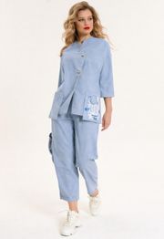 Suit Anastasia #1202 sero-goluboj