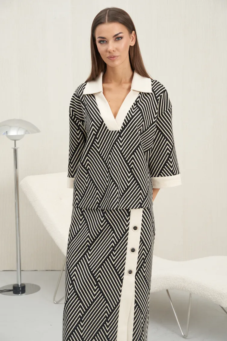 Suit Fantazia Mod #4640 chern+bezh