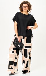 Комплект Michel Chic 1384 песочно-черная графика