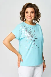Блуза Rumoda арт. 2252 (короткий рукав) голубой