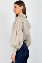 Blouse VIZAVI #745 bezhevaya poloska