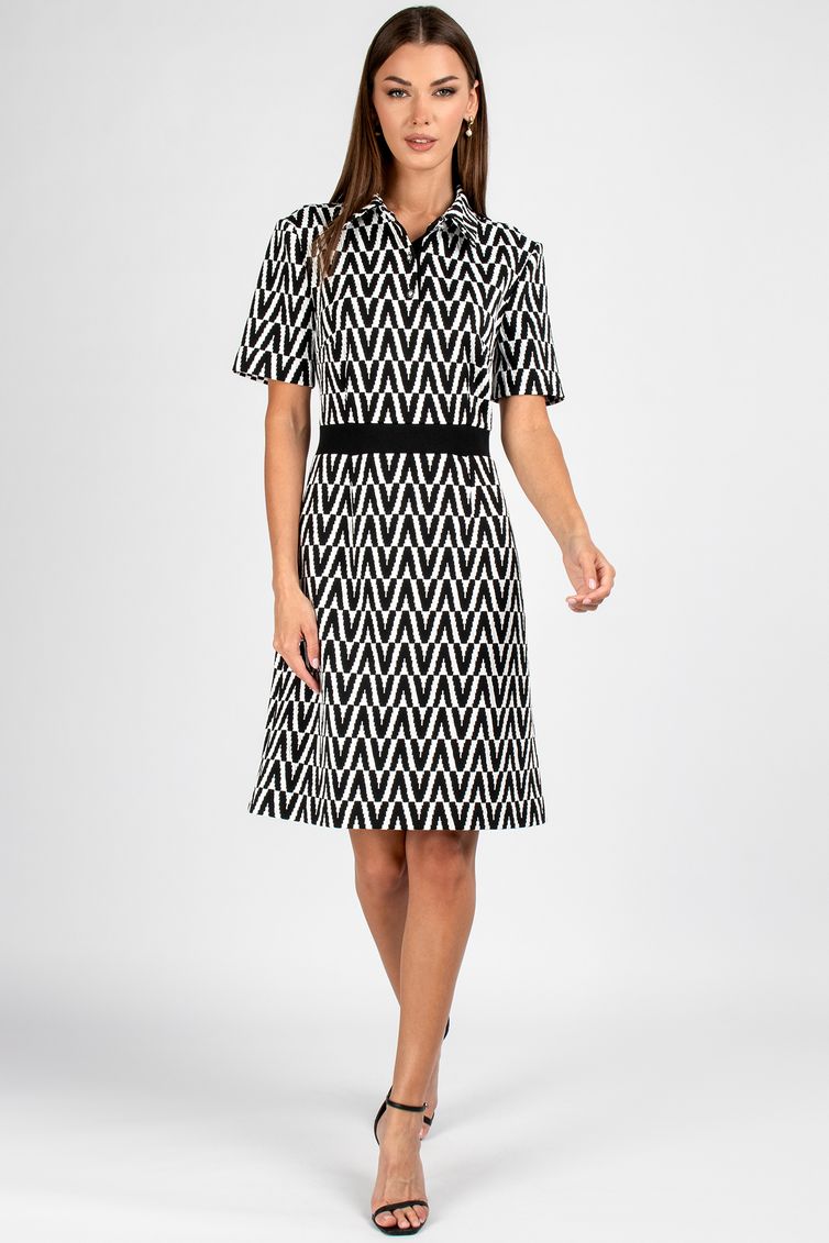 Dress VIZAVI #807 cherno-belyj