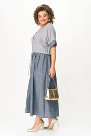 Платье Michel Chic арт. 2181 джинс полоска