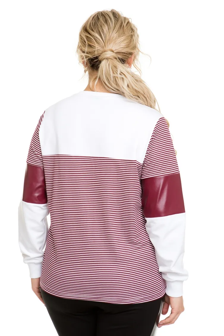 Bluza NOVITA #1119 bordovaya poloska